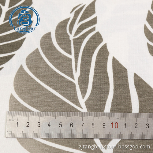 Tissu jersey imprimé en coton polyester tricoté pour chemise